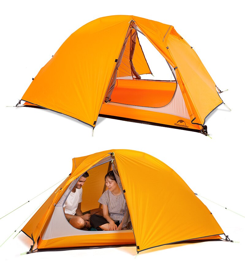 Cheap Goat Tents  Outdoor 2 People 20D Silicon Ultralight Riding Tents Double Layer Hiking Climbing Camping Tents Backpacking Cycling T Tents 